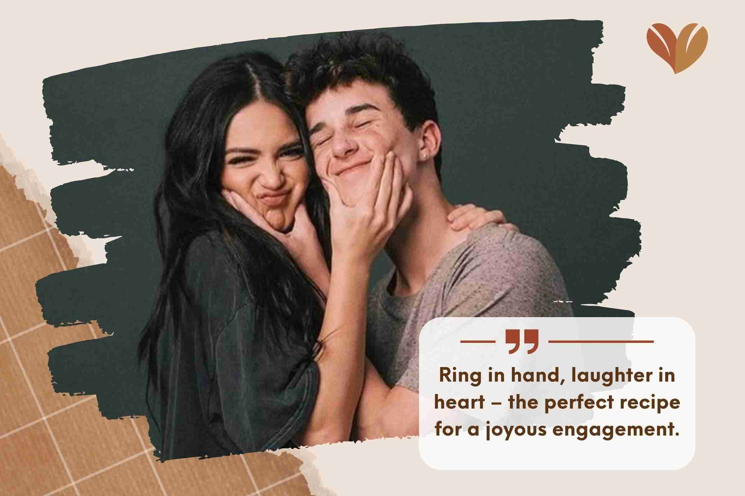Ring in hand, laughter in heart – the perfect recipe for a joyous engagement.