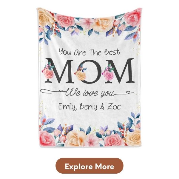 Personalize Mother's day - Custom Blanket - MyMindfulGifts