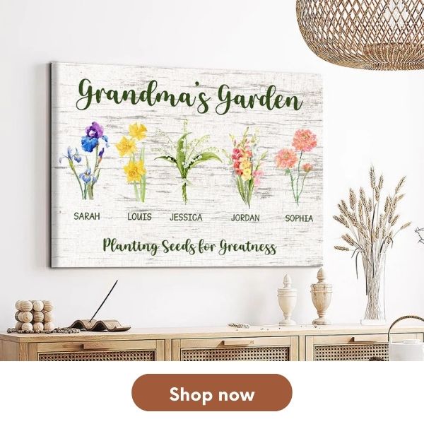 Personalized Mother's Day Or Birthday Gift For Grandma - Custom Canvas Print - Mymindfulgifts