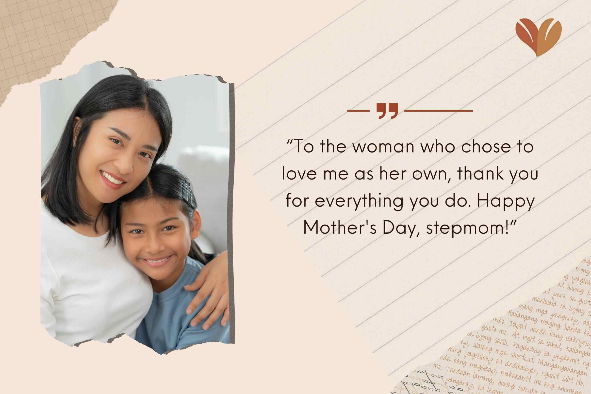 Thank You for Everything with Happy Mother's Day Stepmom