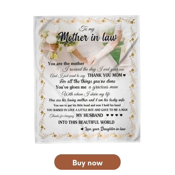 Personalized Mother's Day, Birthday gift for Mother-in-law - Custom Blanket - MyMindfulGifts