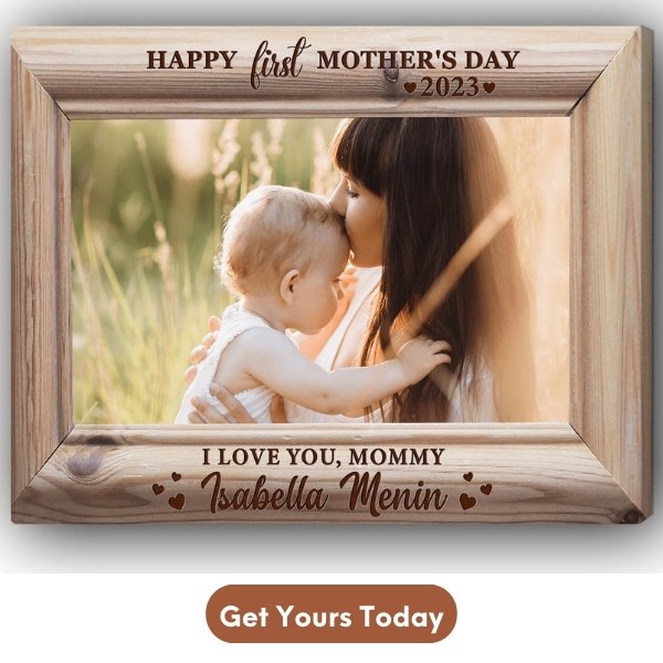 Happy First Mothers Day Gift: Custom Canvas Print
