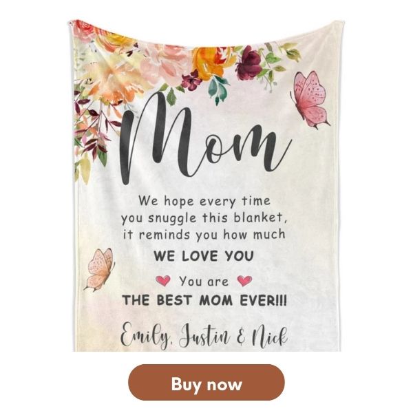 Personalized Mother's Day or Birthday gift for Mom - Custom Blanket - MyMindfulGifts