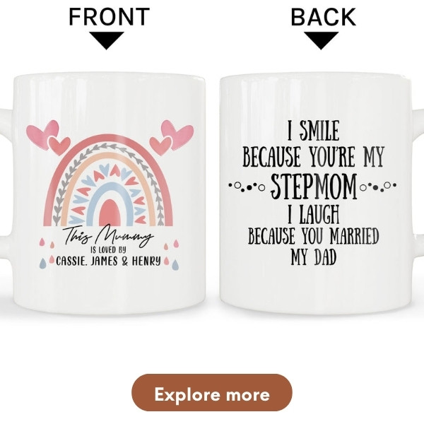 Personalized Mug for Step Mom - Cherish Her Love Always"