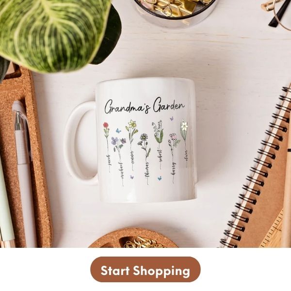 Personalized Mother's Day or Birthday gift for Grandma - Custom Mug
