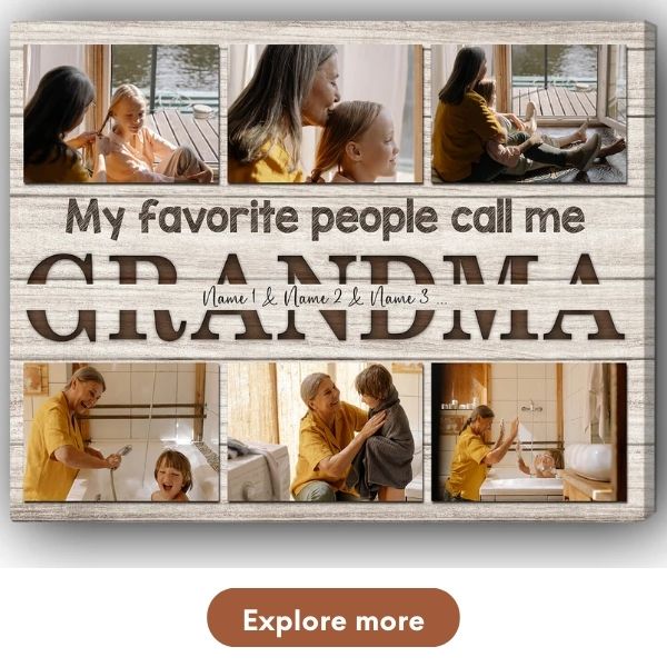 Personalized canvas print for Grandma