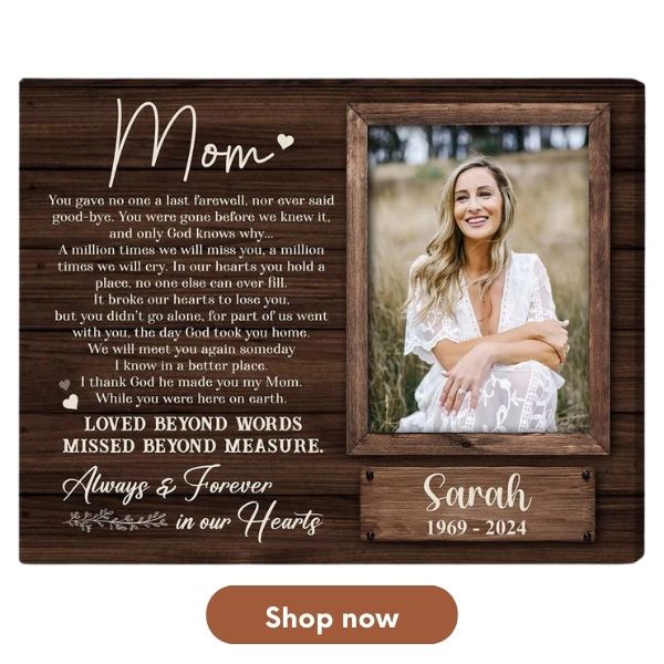  Personalized Memorial gift For Loss Of Mother - Custom Canvas Print 