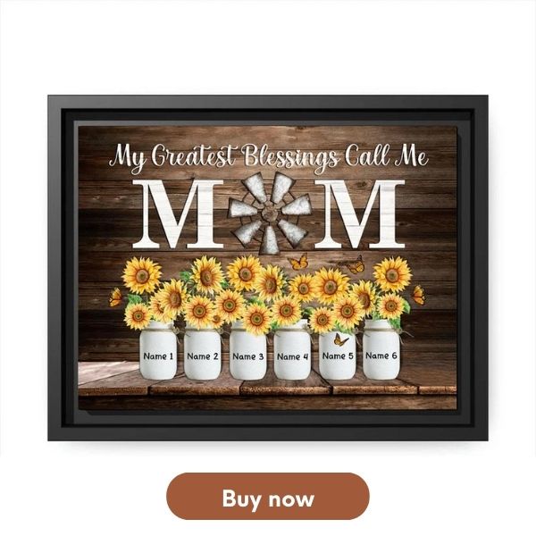  Personalized Mother's Day Gift For Mommy - Custom Photo Canvas Print