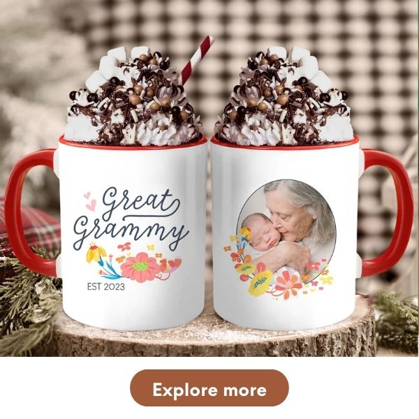 Great Grandma Gift Mug - Custom Accent Mug for Mother's Day, Birthday, or Christmas - MyMindfulGifts