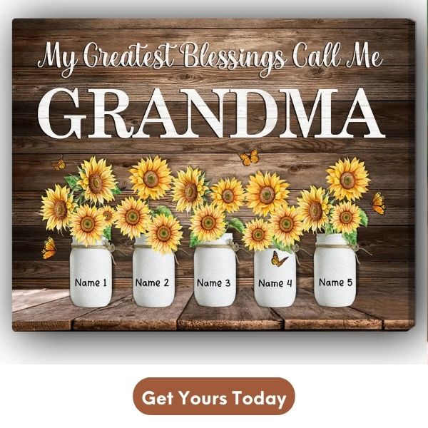 My Greatest Blessing Grandma - Personalized Birthday Gift For Grandma - Custom Canvas Print - Mymindfulgifts