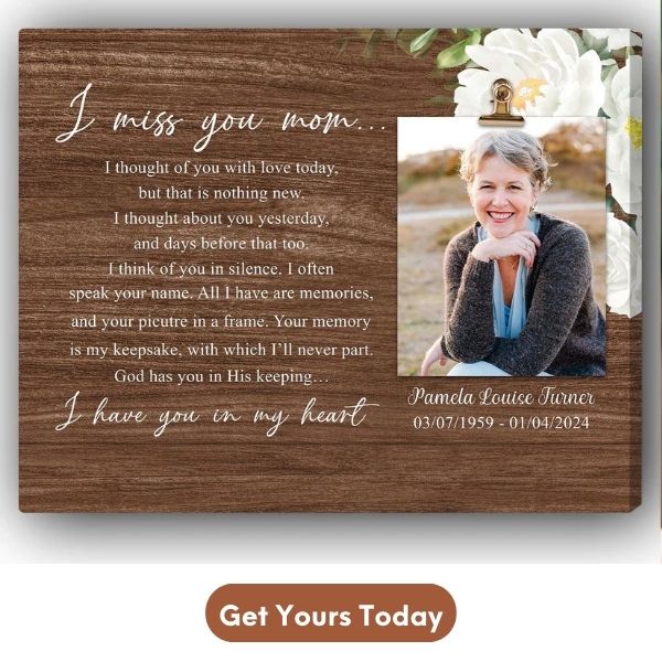 Personalized Memorial gift For Loss Of Mother - Custom Canvas Print