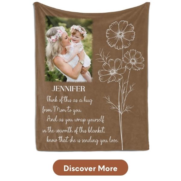  Personalized Memorial gift For Mom In Heaven - Custom Blanket
