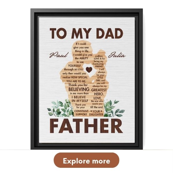 Personalized Father’s Day Gift– Custom Canvas Print From MyMindfulGifts