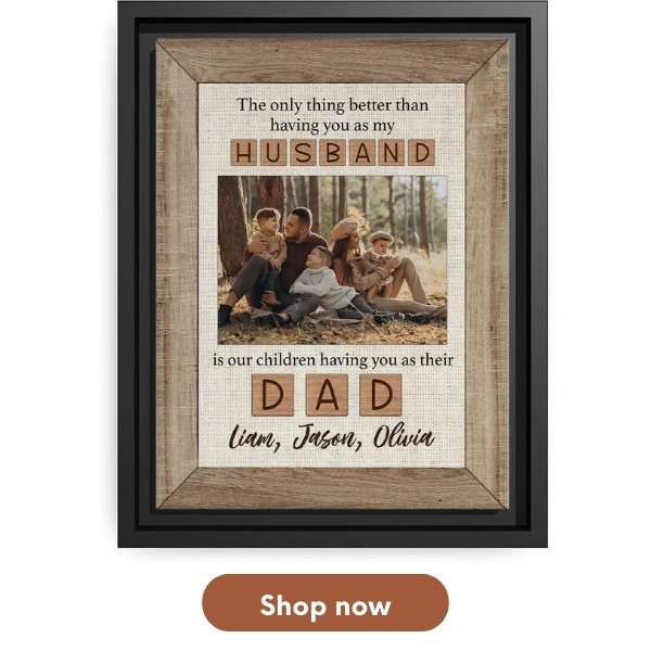 Personalized Father’s Day gift To Husband – Custom Canvas Print
