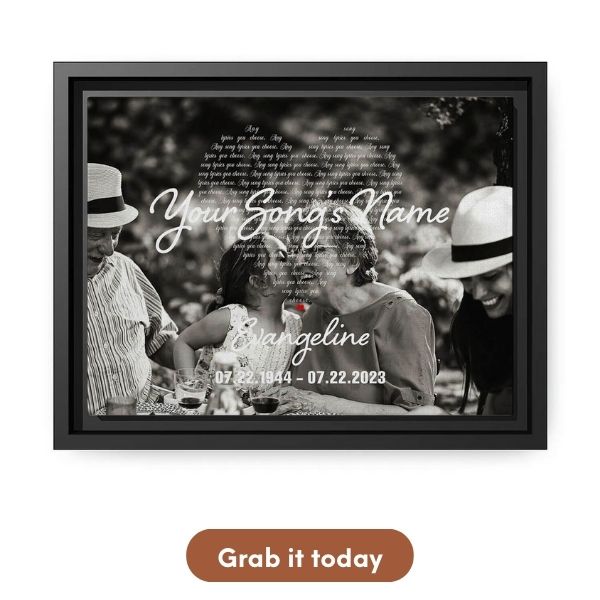 Father's Day Memorial Gifts For Loss Of Father - Custom Photo Canvas Print 