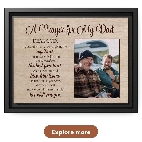 Customizable Father's Day Gift For Christian Dad - Custom Canvas Print