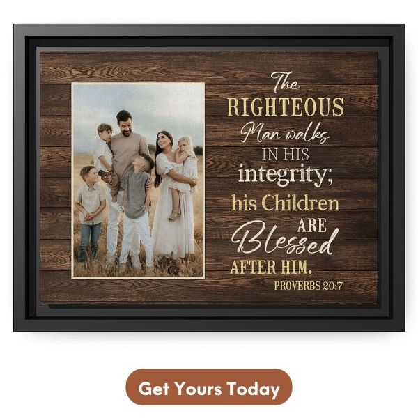 Personalized gift For Christian Dad - Custom Canvas Print 