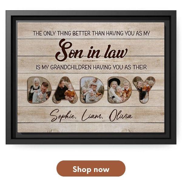 Personalized gift For Son In Law - Custom Canvas Print