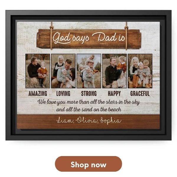 Personalized gift For Christian Dad - Custom Canvas Print