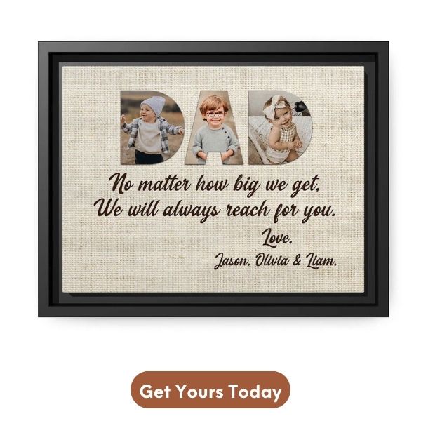 Personalized Father's Day Gift for Dad - Custom Canvas Print