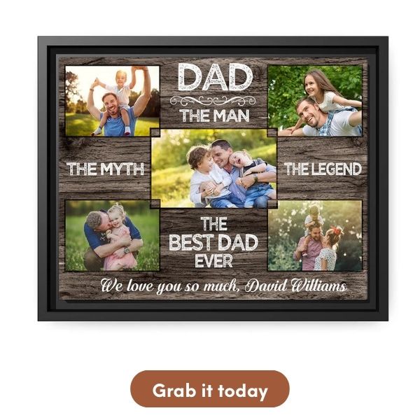 Personalized Father's Day Gift for Dad - Custom Canvas From MyMindfulGifts
