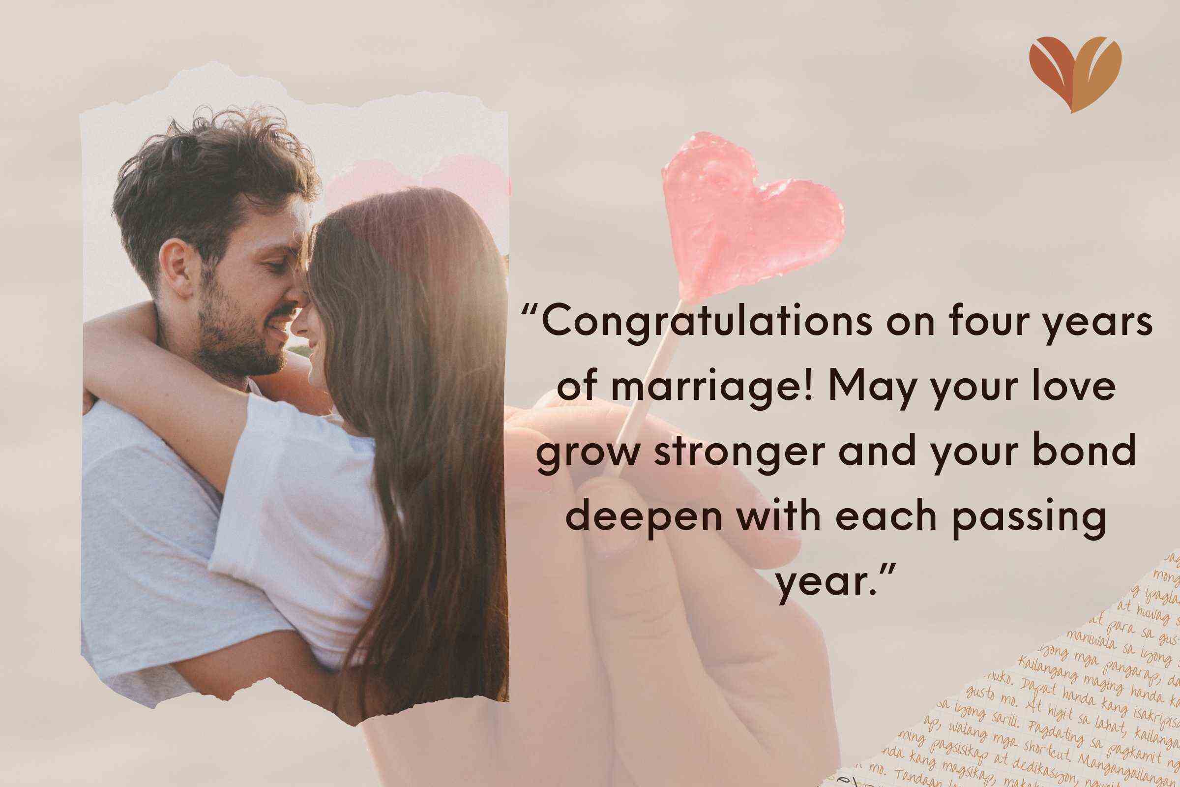 Best 4 Year Anniversary Wishes For Couples