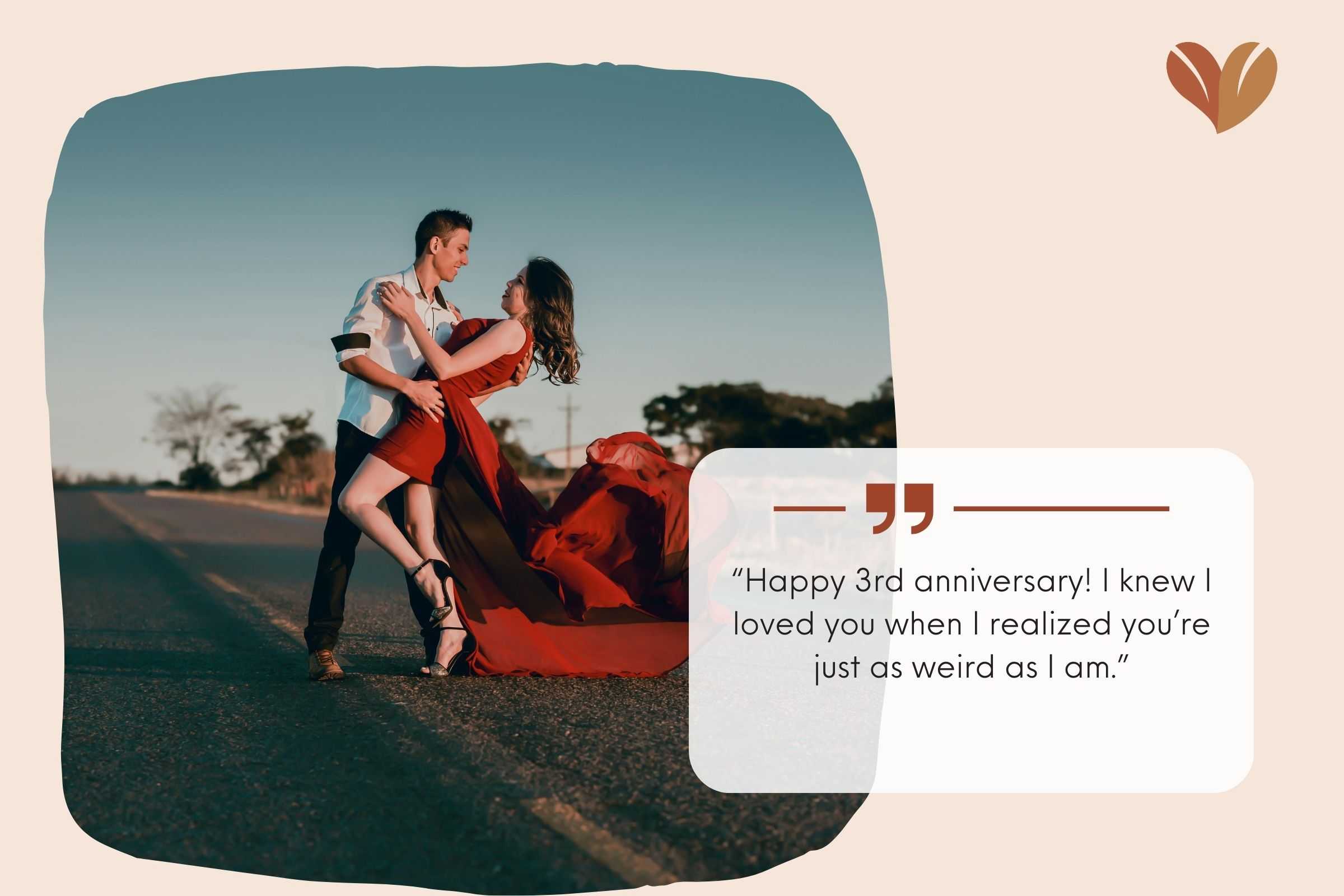 Funny 3rd Year Anniversary Wishes For Husband