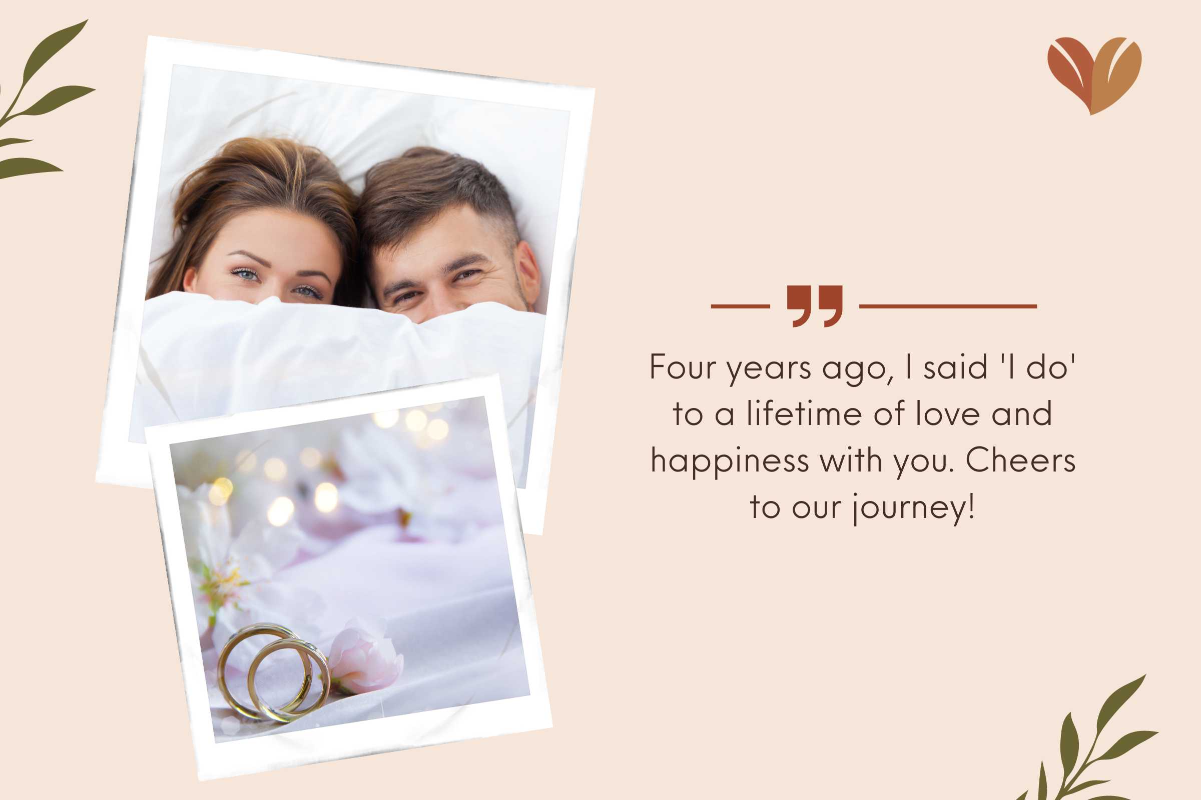 Sweet 4th Wedding Anniversary Quotes For Your Husband