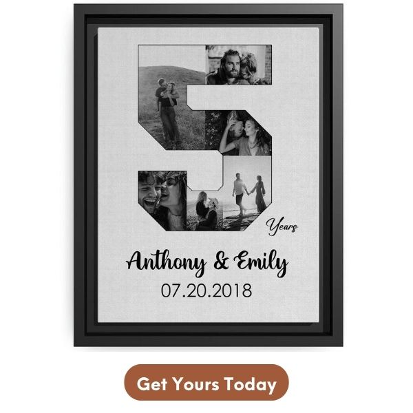 Personalized Anniversary Gift For Couples - Custom Canvas From MyMindfulGifts