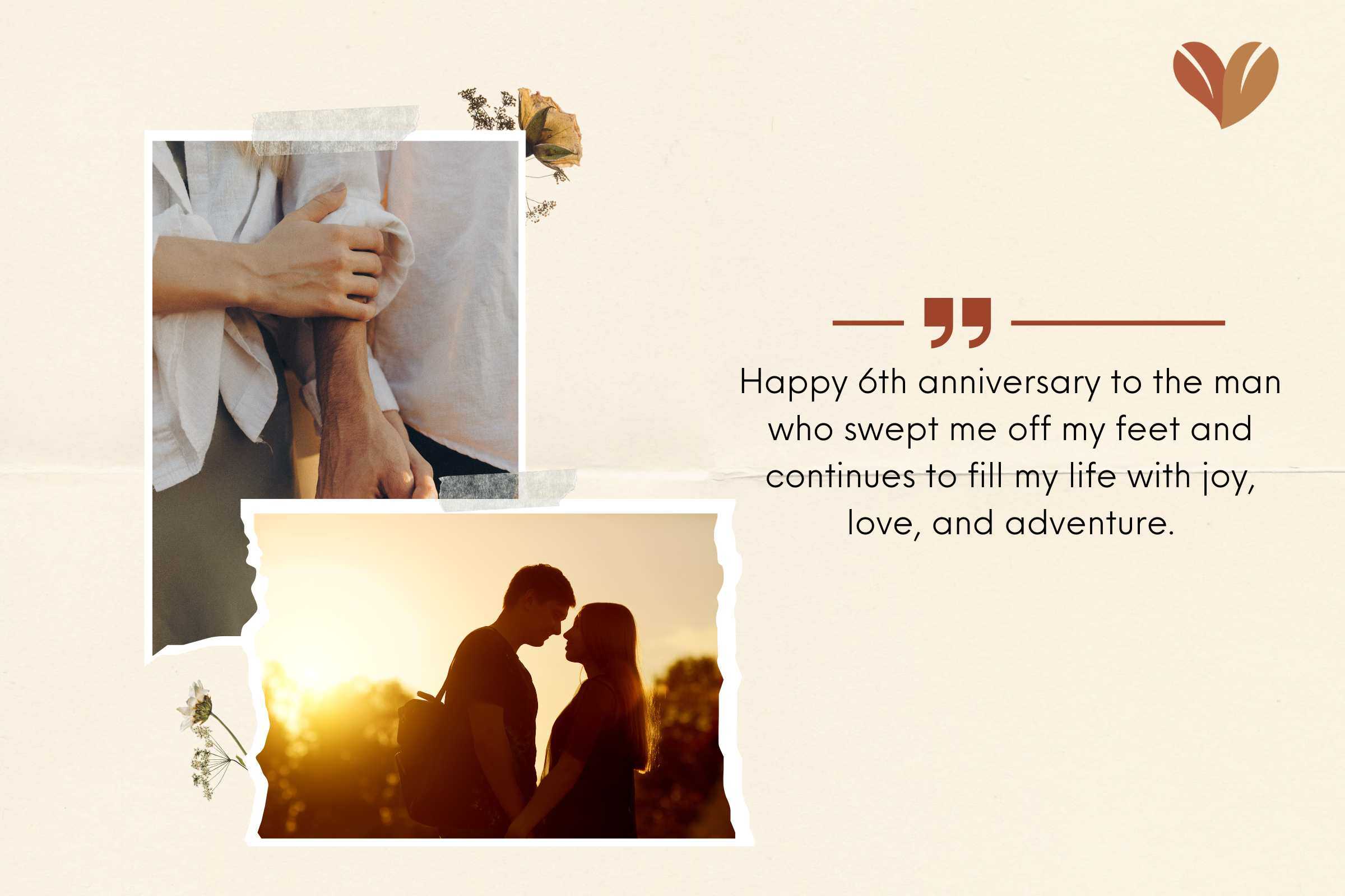 120+ Heartfelt 6th Anniversary Sayings For Memorable Moments