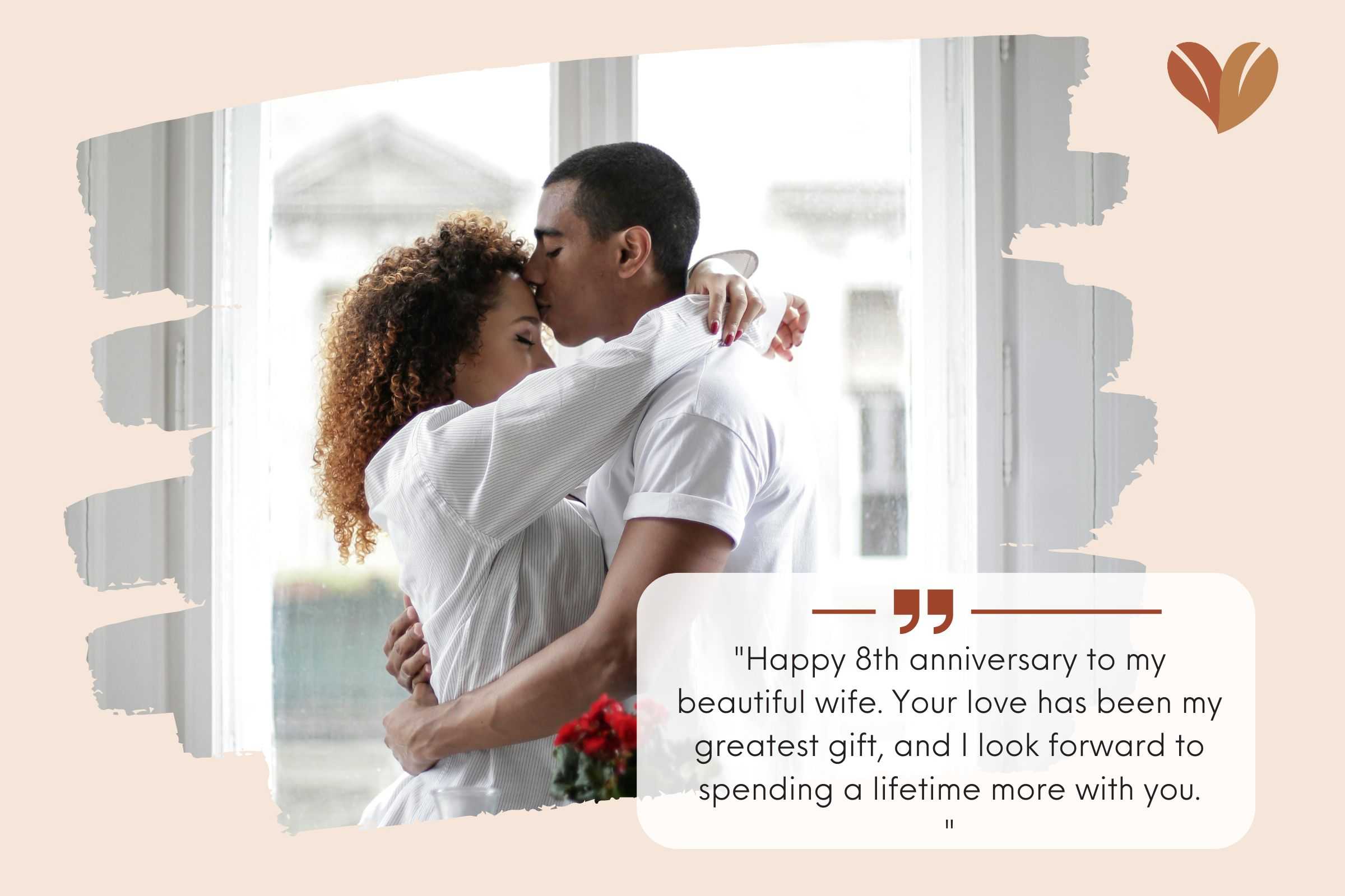 Romantic 8th Wedding Anniversary Wishes For Wife