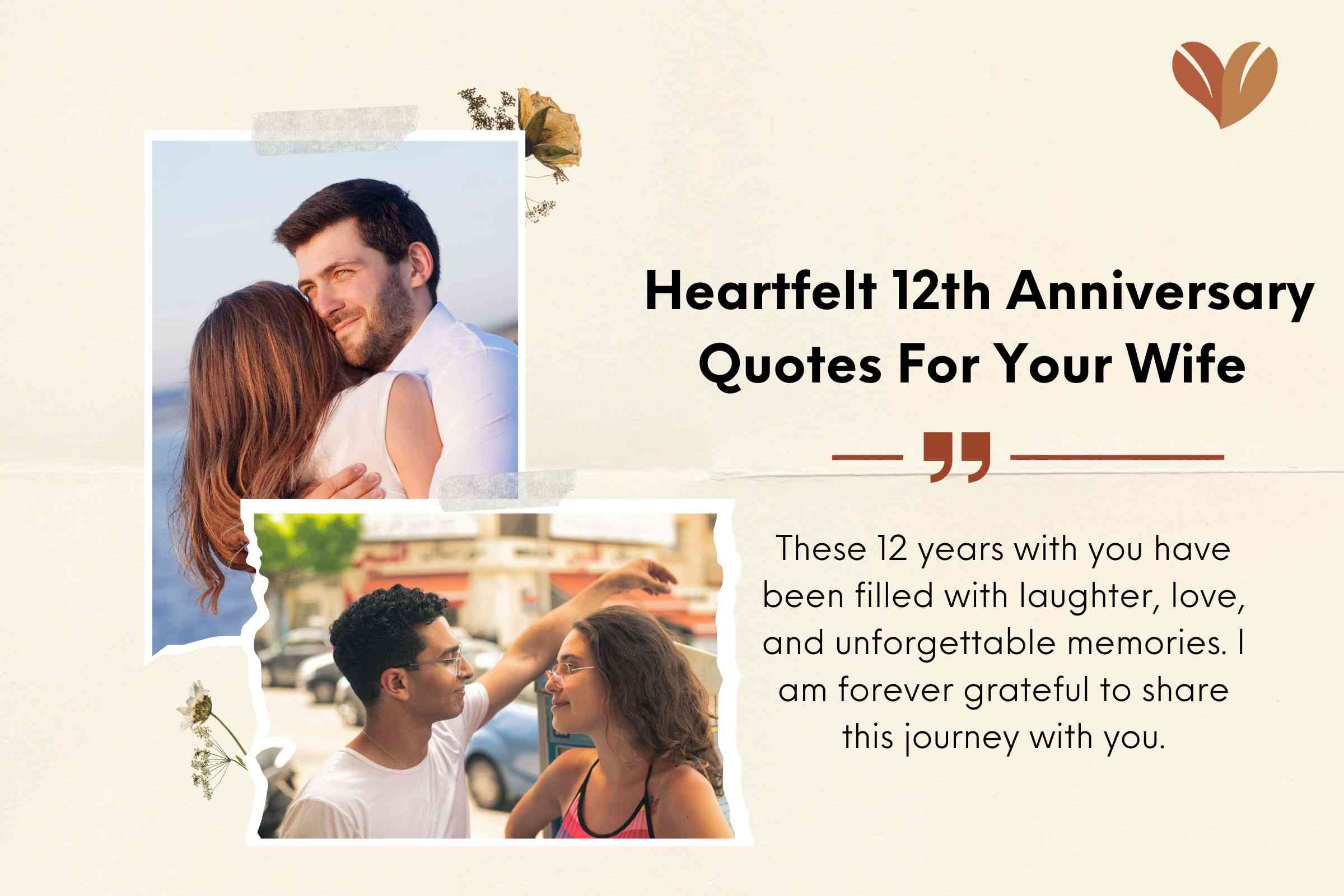 Heart Touching 12th Anniversary Quotes For Wife 