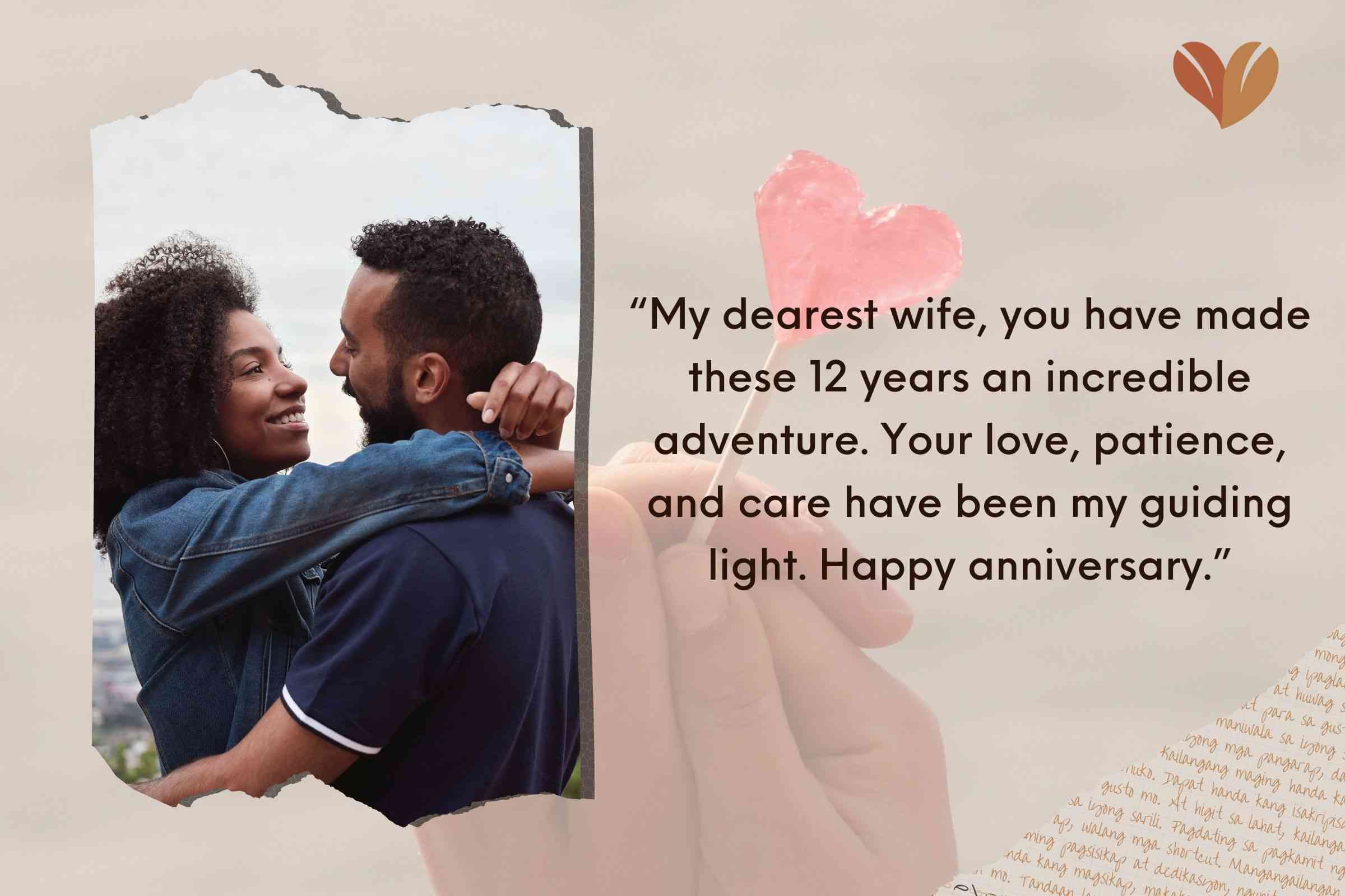 Funny 12 Year Wedding Anniversary Wishes For Wife