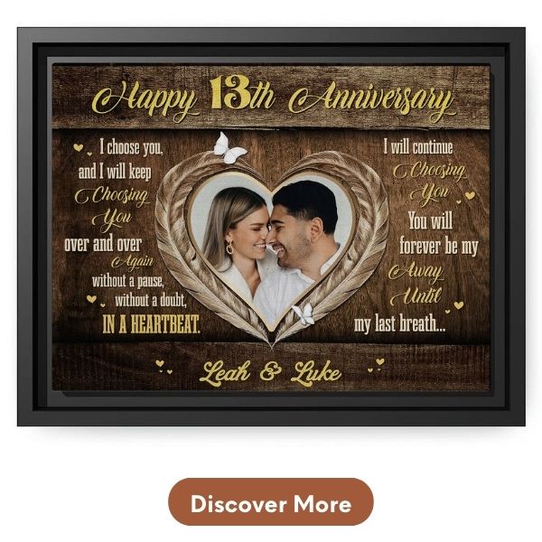 Customizable Anniversary Gift For Your Lover - Custom Canvas 