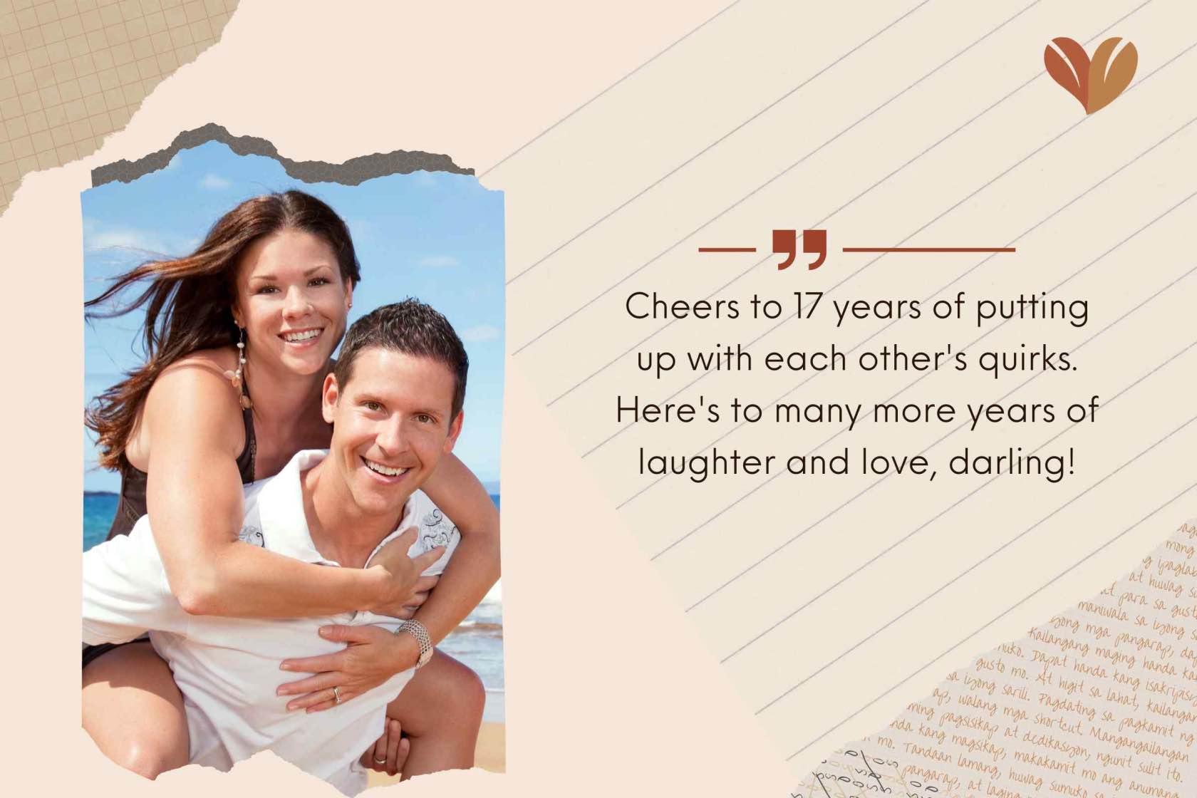 Funny 17th Anniversary Wishes For Husband 