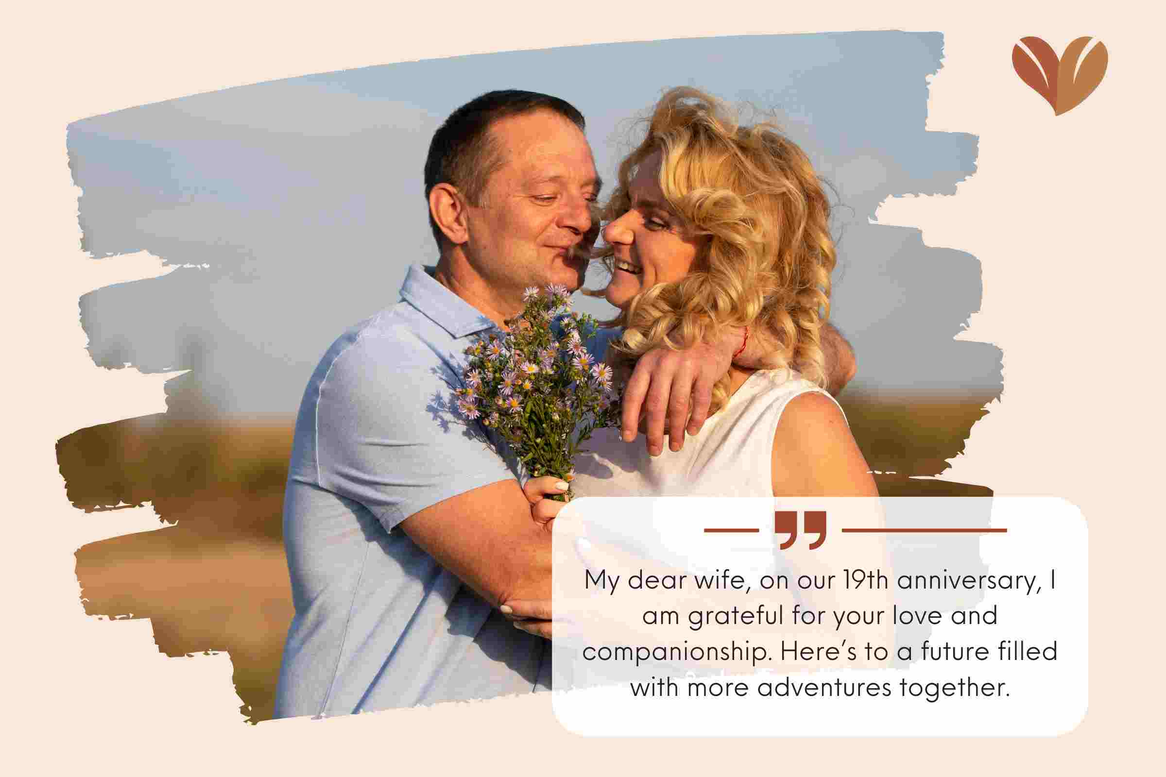 Thoughtful 19th Anniversary Wishes For Wife