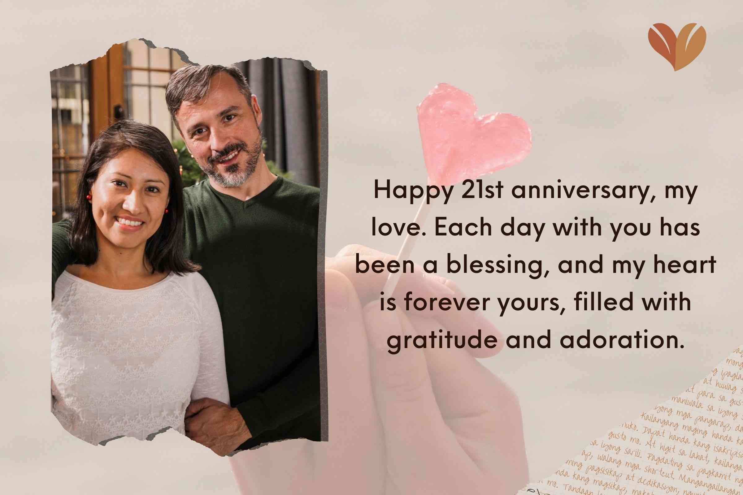 Romantic 21st Wedding Anniversary Quotes To Your Wife