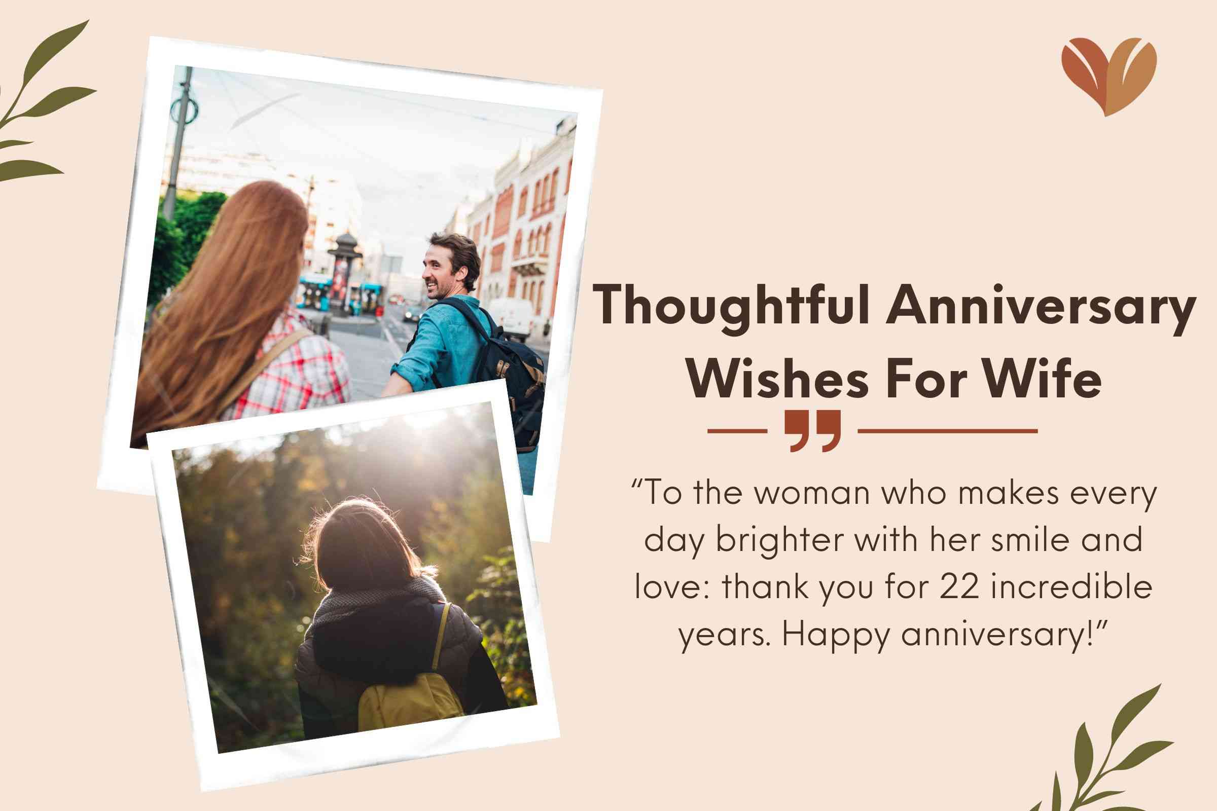 Thoughtful 22nd Wedding Anniversary Wishes For Wife