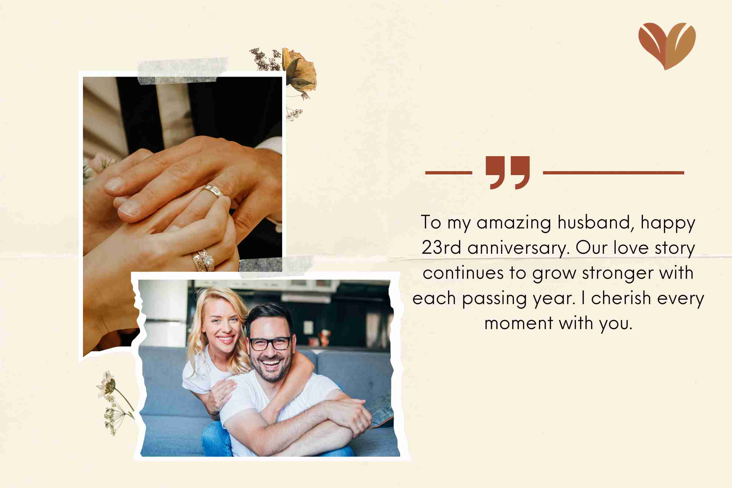 Sweet Happy 23rd Anniversary Wishes For Husband