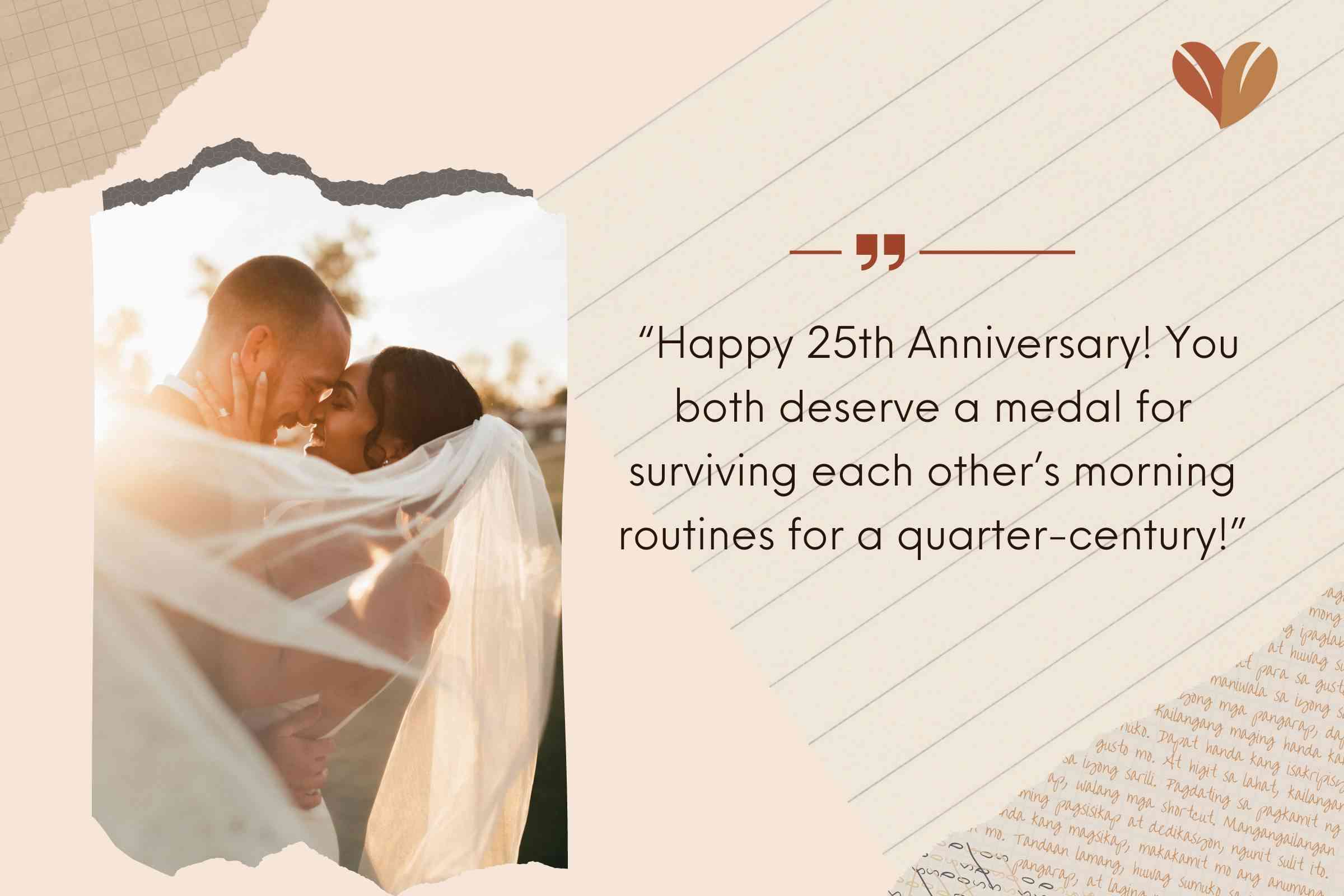 Funny 25th Wedding Anniversary Wishes For Friends