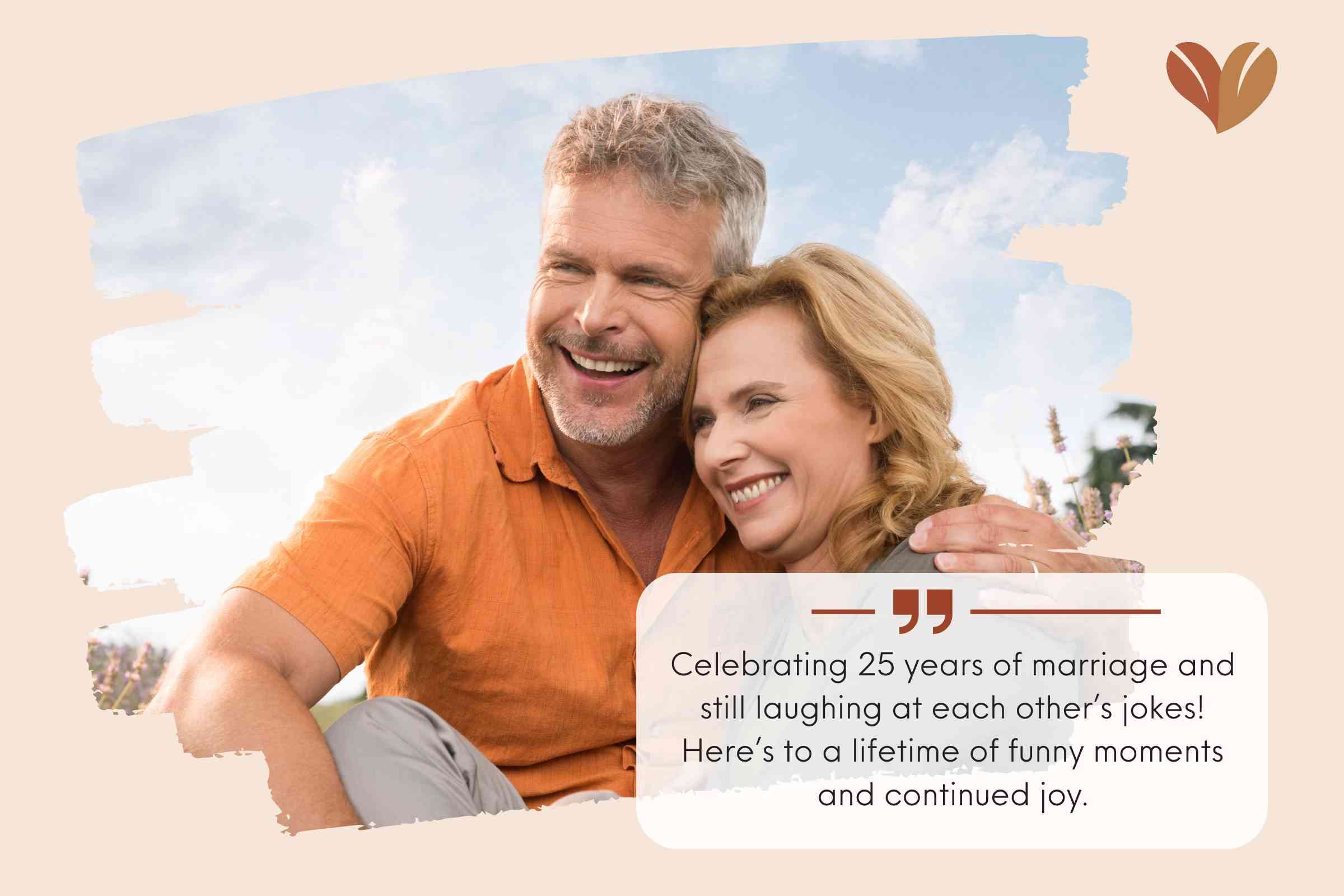 Funny 25th anniversary sayings to husband