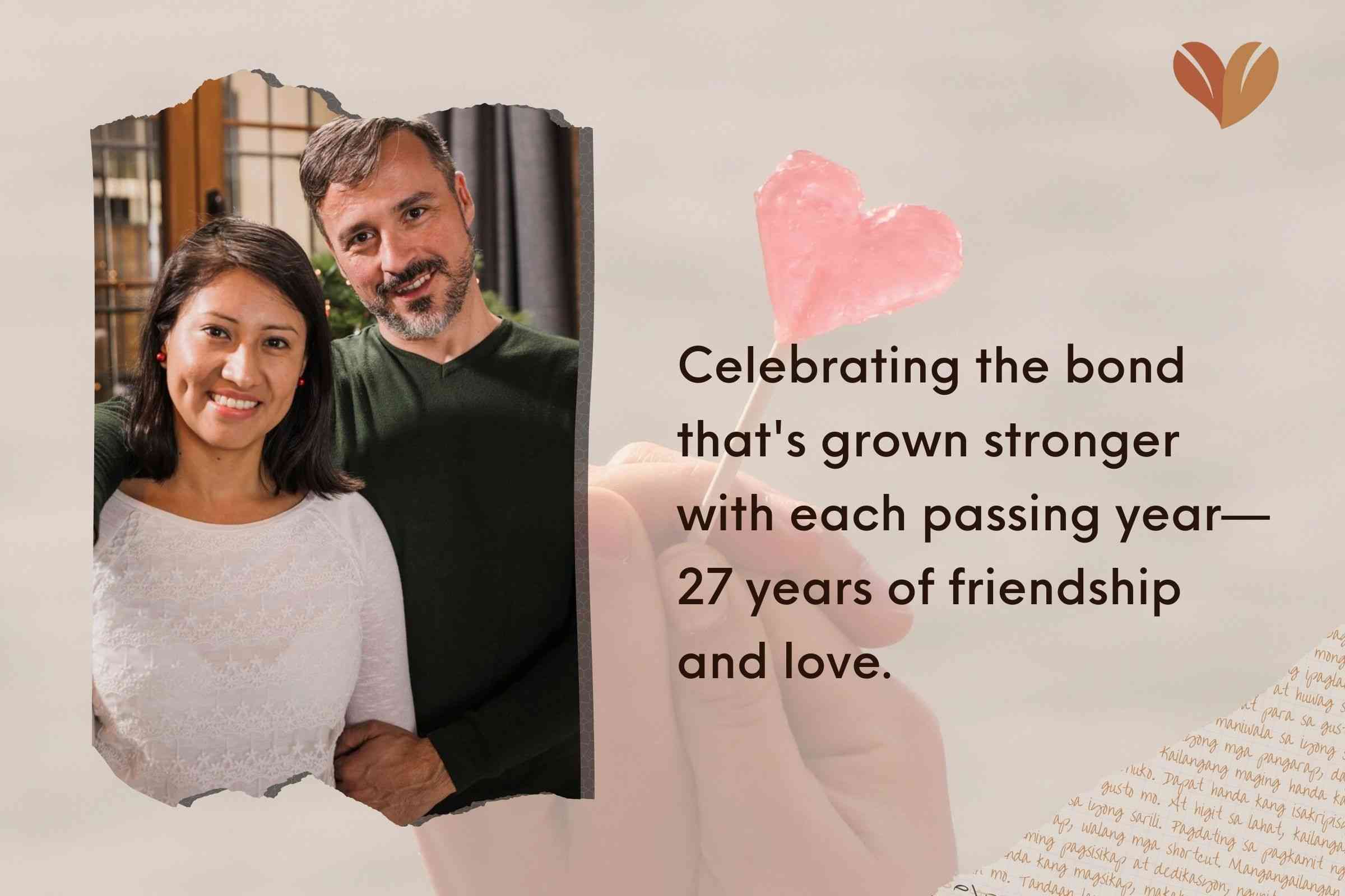 Sweet 27th Wedding Anniversary Messages For Your Best Friend 