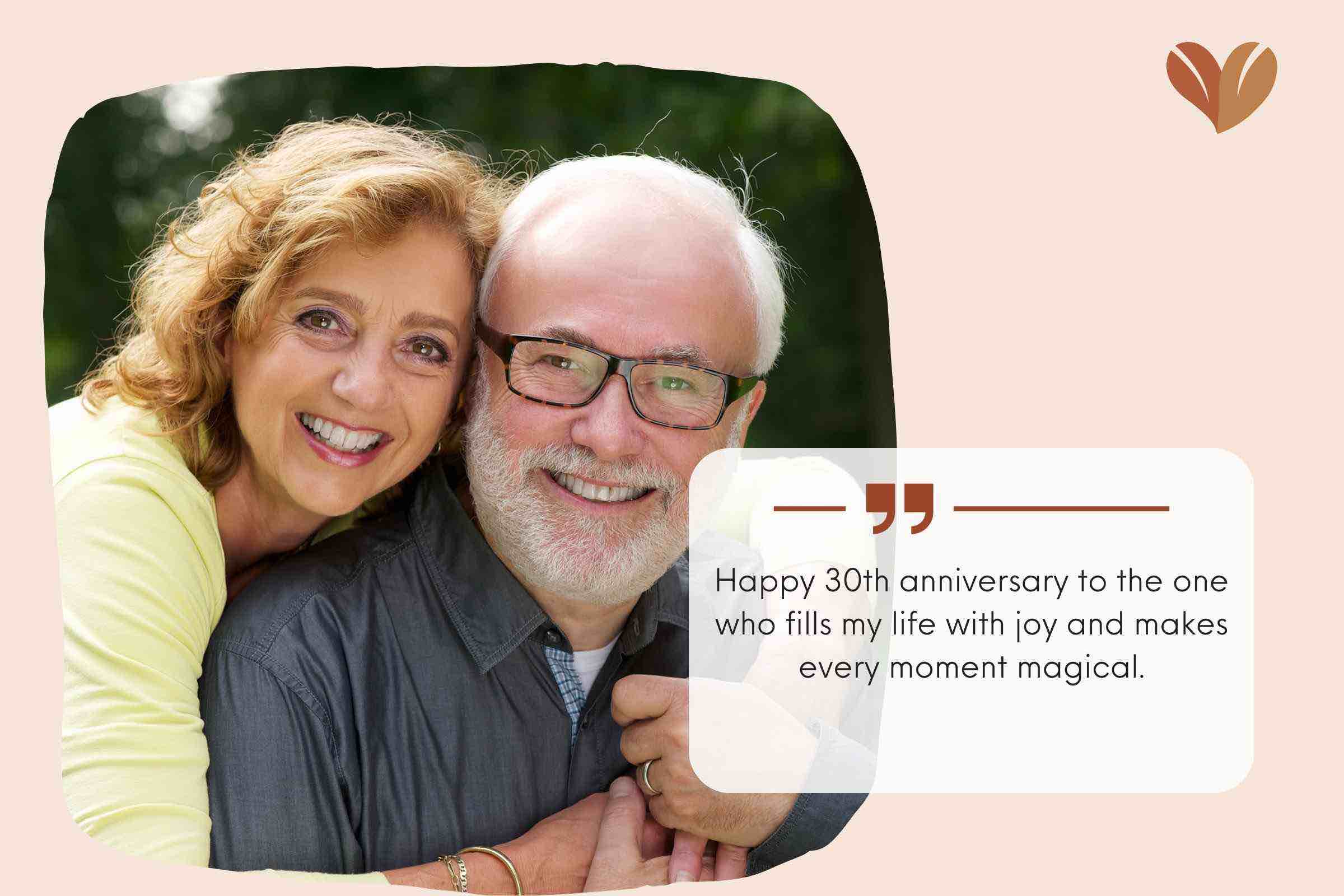 Romantic 30th Anniversary Wishes For Wife