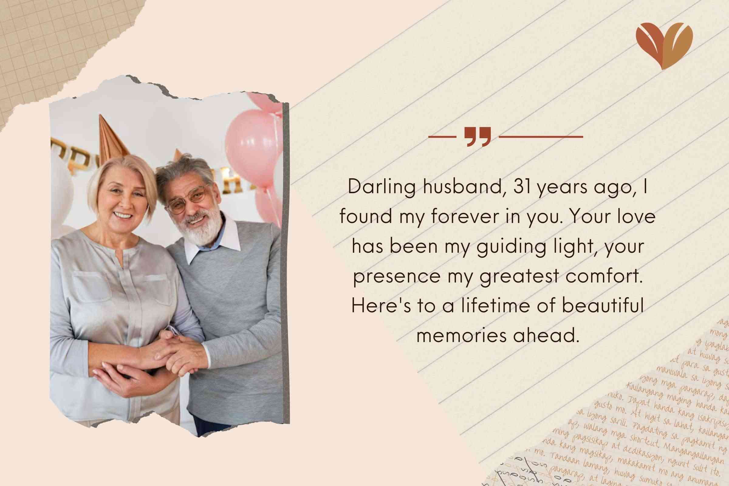 Heart Touching 31st Wedding Anniversary Wishes For Husband