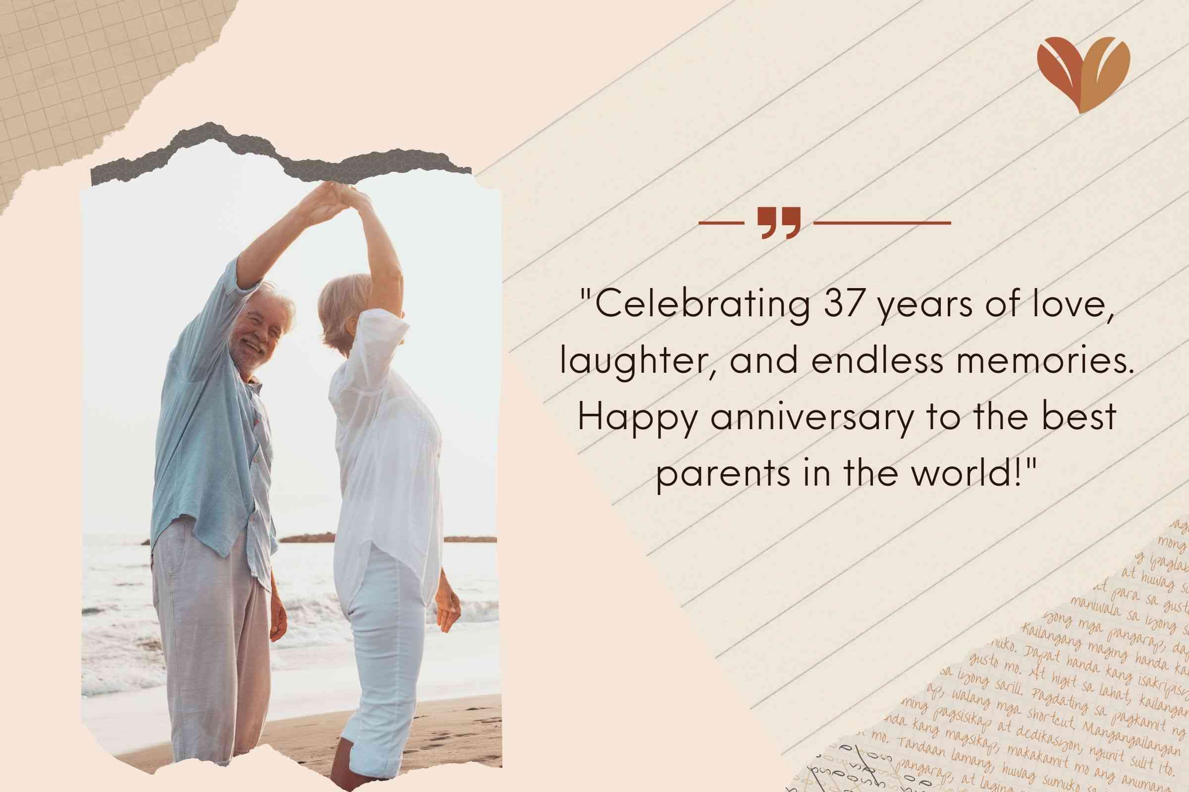 Sweet 37th Anniversary Quotes Wishes For Parents