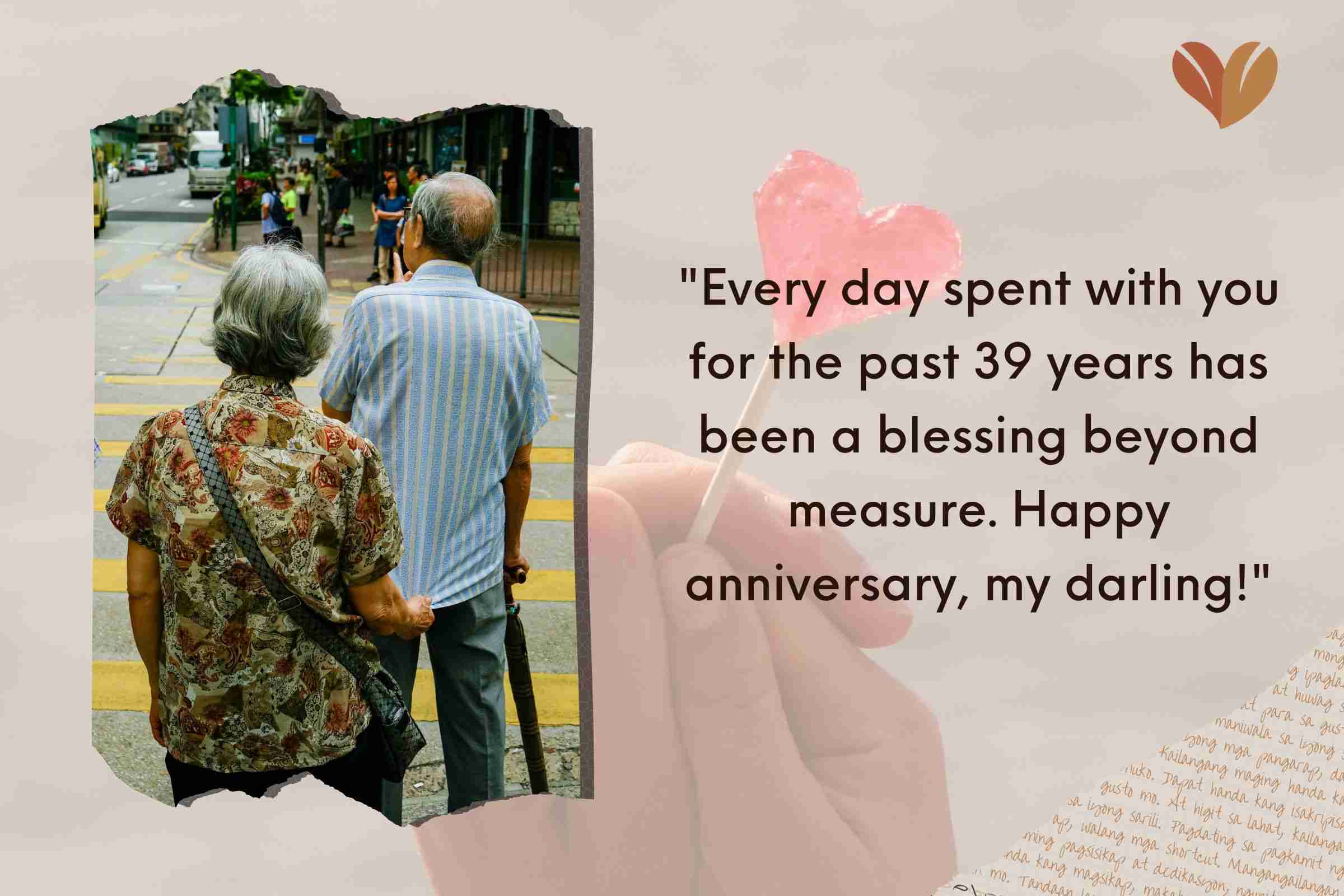 Romantic 39th Anniversary Wishes To Your Partner