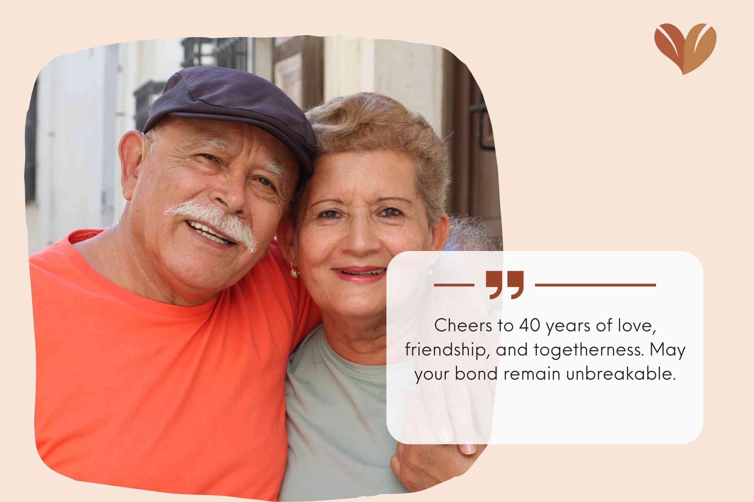 Couple's 40th Anniversary Wishes