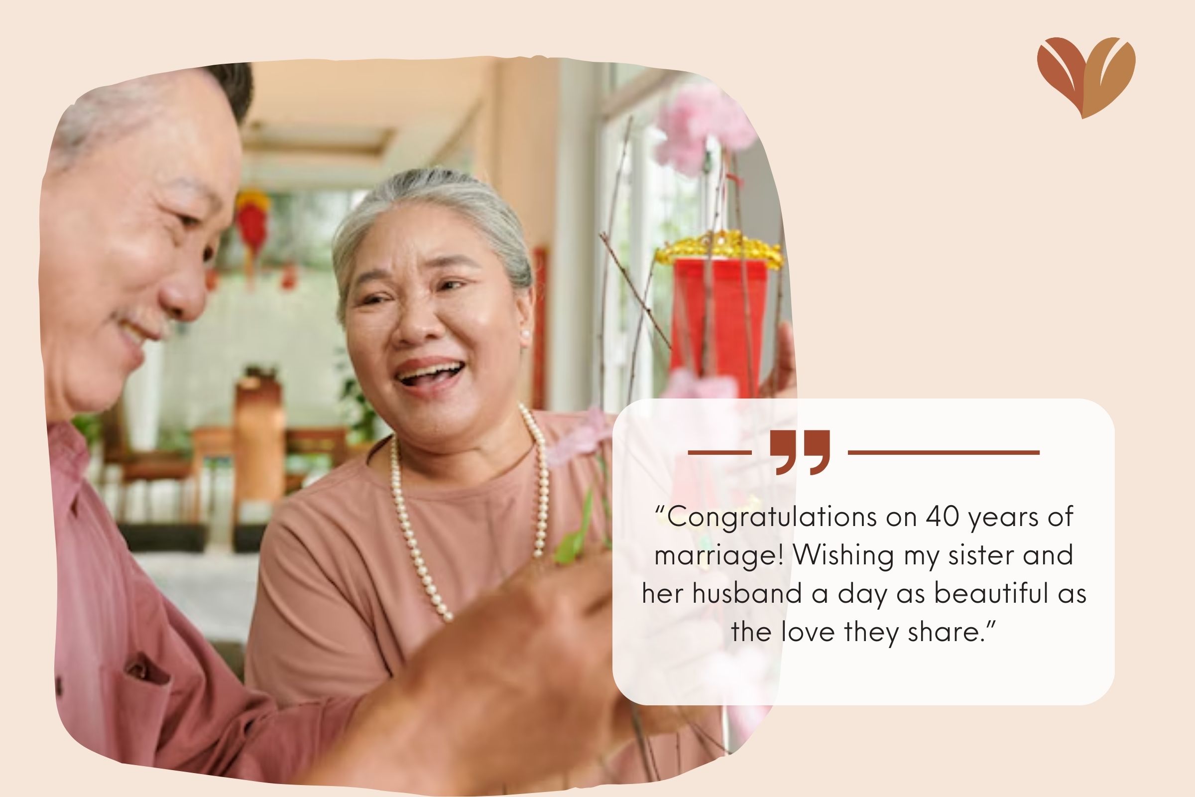 Happy 40th Anniversary Quotes For Sister Embracing Ruby Marriage