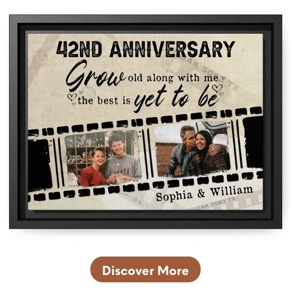 Customized 42nd Anniversary Gift To Your Mother - Custom Canvas From MyMindfulGifts