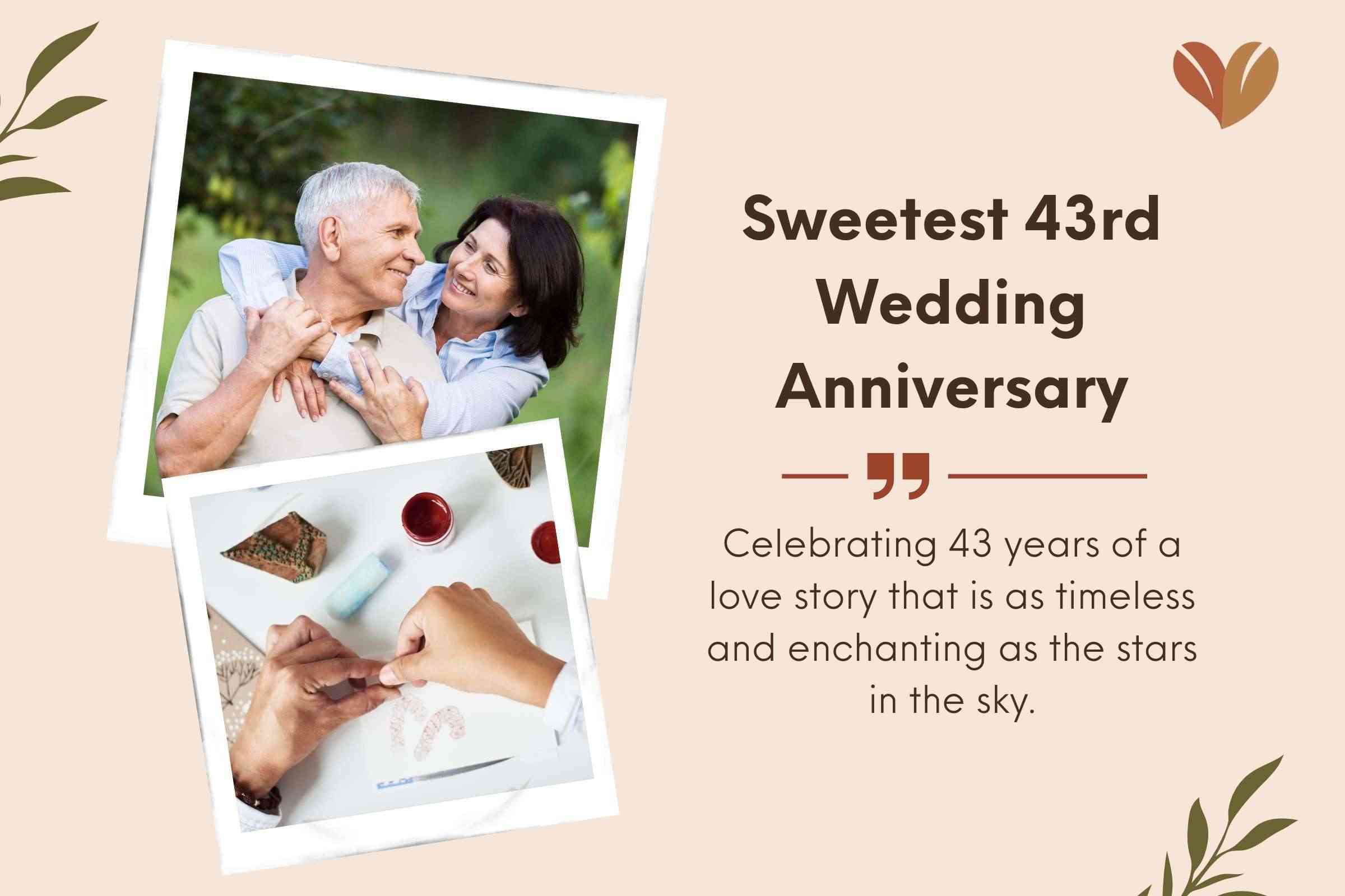 Romantic 43 Years Marriage Anniversary Wishes For Husband